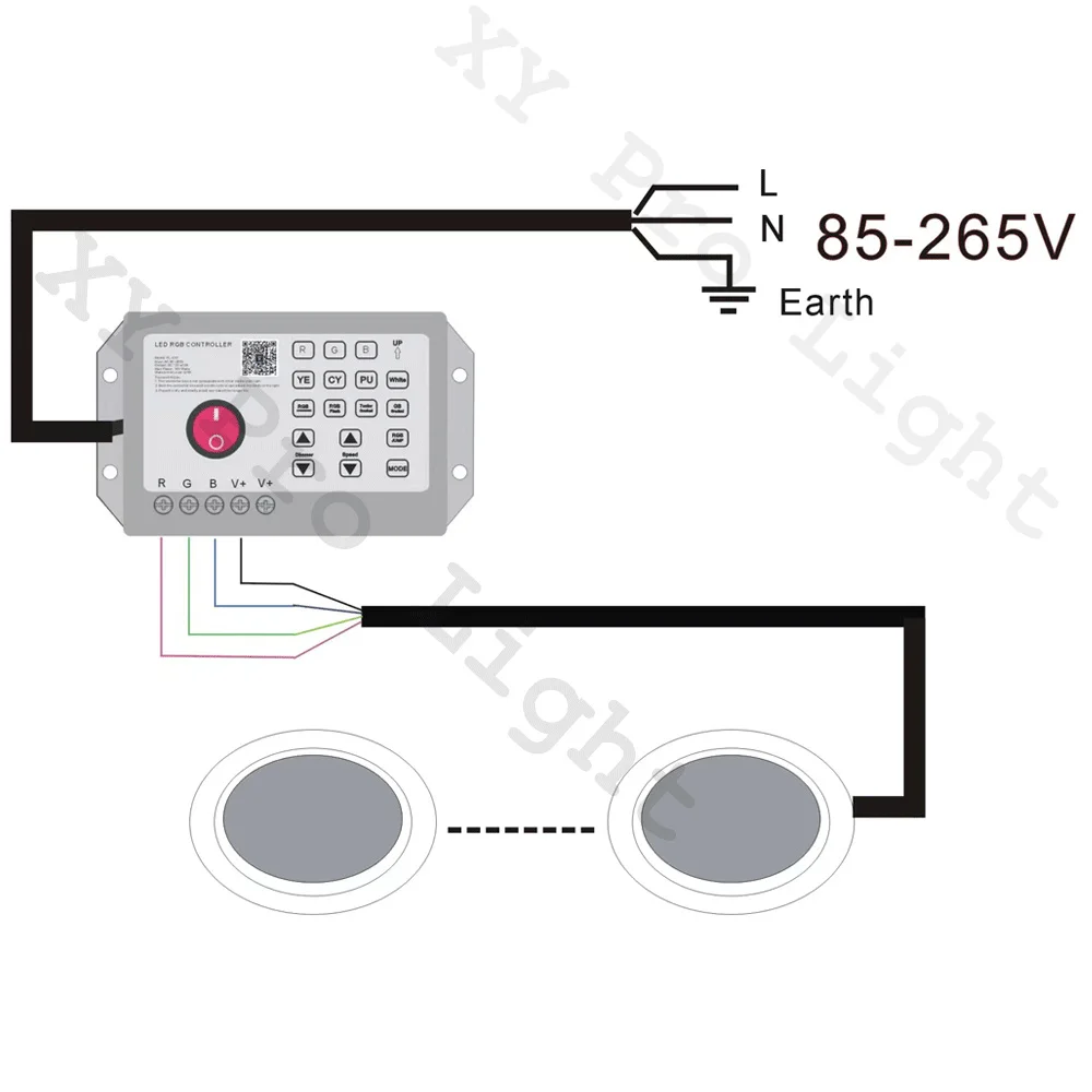 Imagem -02 - Impermeável Rgb Led Pool Light Bluetooth Controle App Refletor Subaquático Fonte Paisagem Aquário Lagoa dc 12v