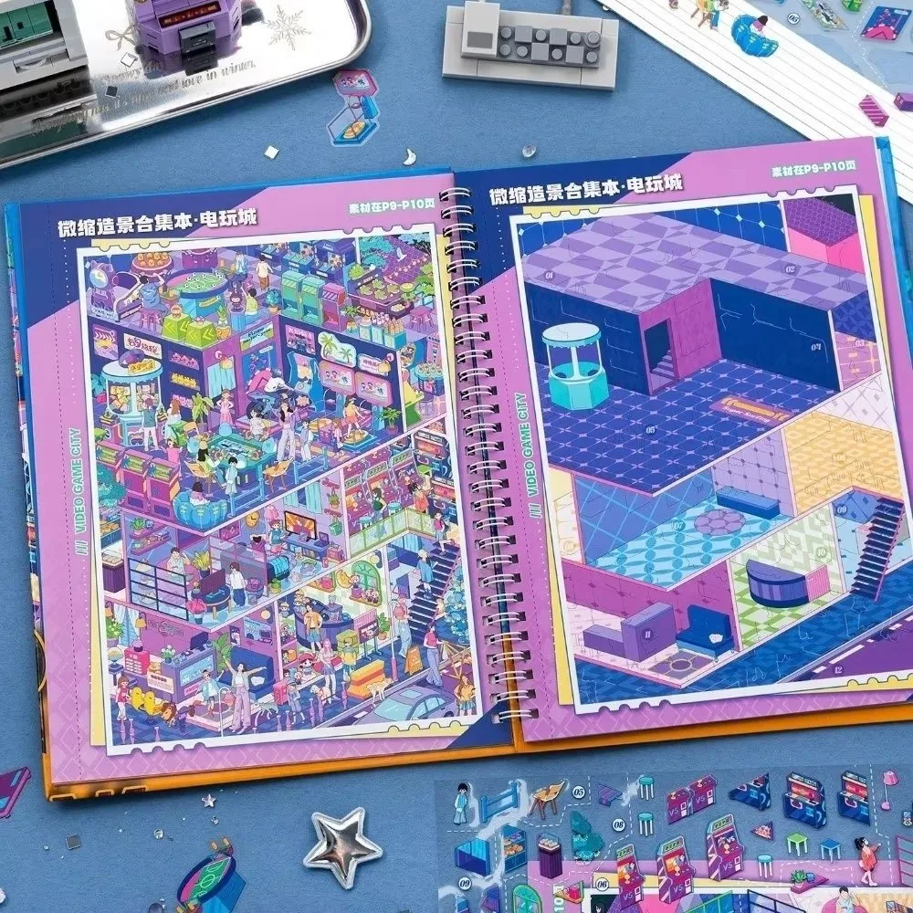 Store Code Goods Store Code Goods Series Sticker PET Material 3D Design Sticker Book DiY Cut Design Scene Collection