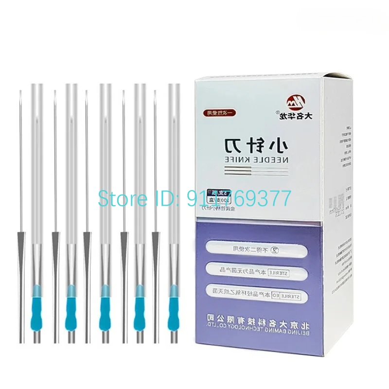 

100 шт./упак. Иглы для акупунктуры традиционной китайской медицины с направляющими трубками, микроинвазивный скальпель для акупотомии, физиотерапия