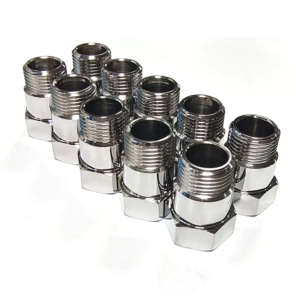 10PCS 304 Stainless Steel M18 X 1.5 Bung Thread O2 Oxygen Sensor Test Pipe Extension Extender Adapter Spacer