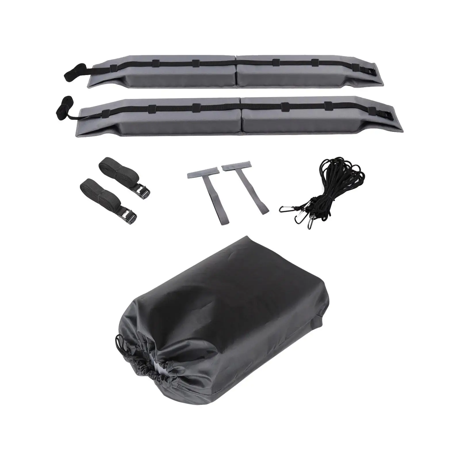 Universal Soft Roof Rack Pads 15ft Tie Down Straps for Kayak Surfboard SUP Canoe Snowboard Travel Accessories