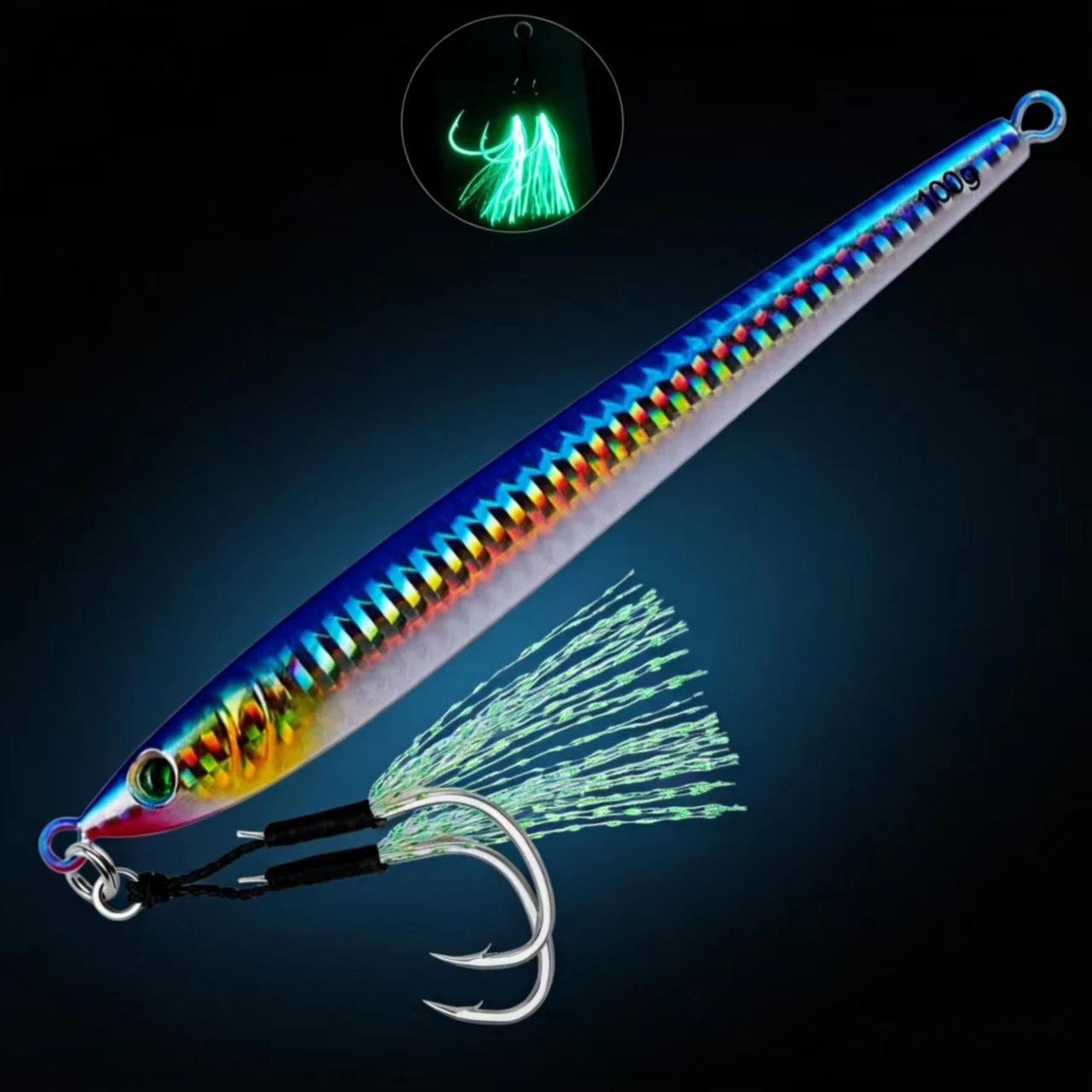 Cast Metal Jig Fishing Lure 5PC 60-100g Fishing Hard Artificial Bionics Bait For Tuna Bass Saltwater Slow Jigging Fishing Tackle — zdjęcie 6
