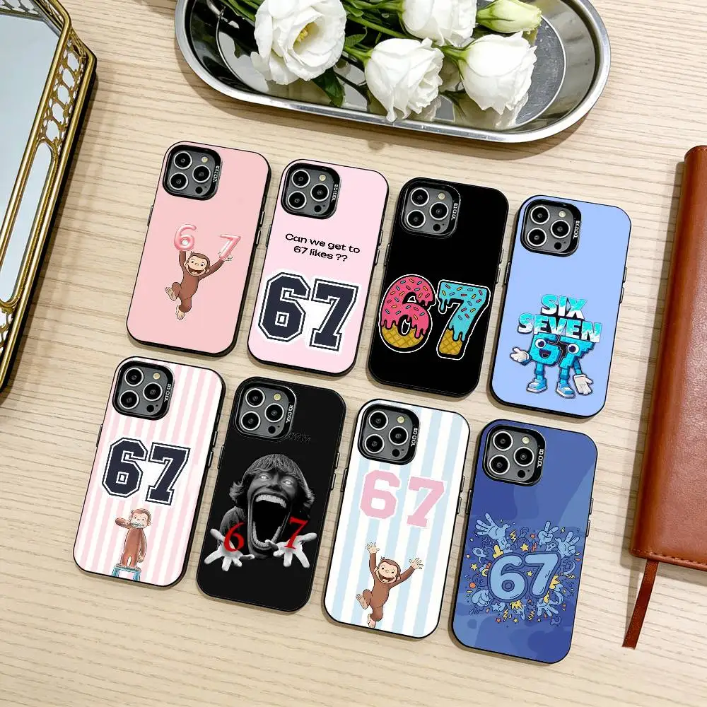 

Six Seven-67 Black Candy silver phone case Phone Case For iPhone17,16,15,14,13,12,11 Plus,Pro Max