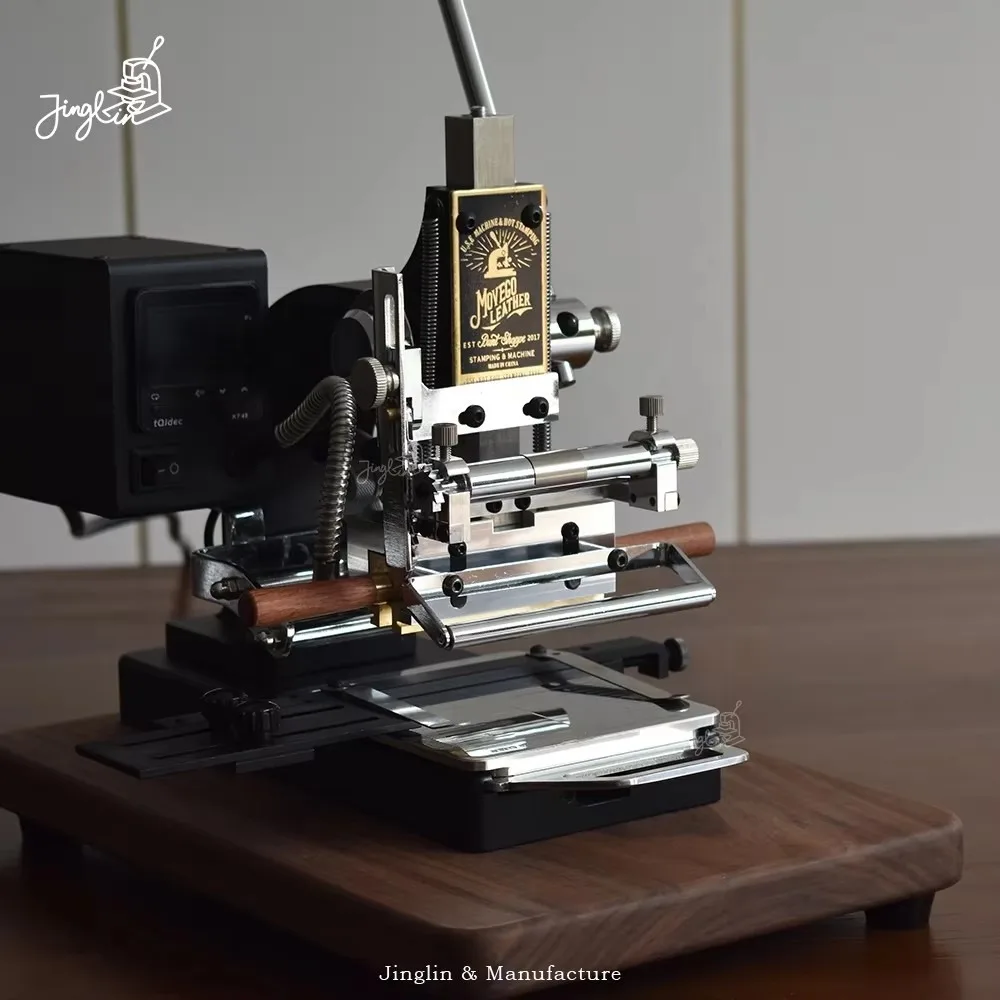 Manual Heat Press Machine Desktop Hot Foil Stamping Printer for Leather Book Covers Phone Case Logo Branding Embossing