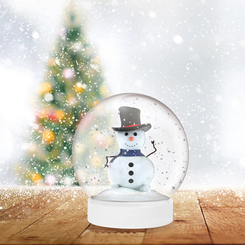 12 Pcs Snow Globe Clear Plastic Water Empty DIY Globes Xmas Snowball Plant Supplies