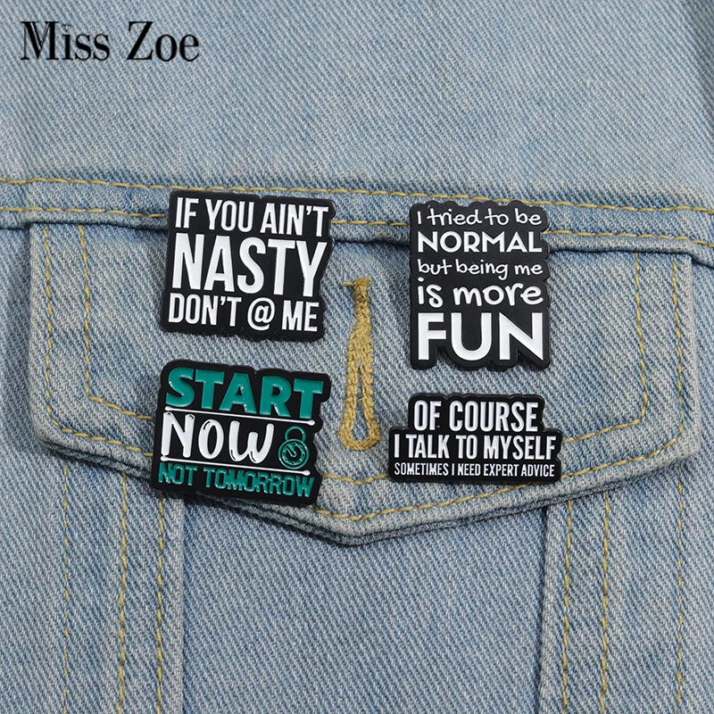 Hip Hop Lyrics Enamel Pins Custom IF YOU AIN'T NASTY DON'T ME Brooches Lapel Badges Funny Jewelry Gift for Friends