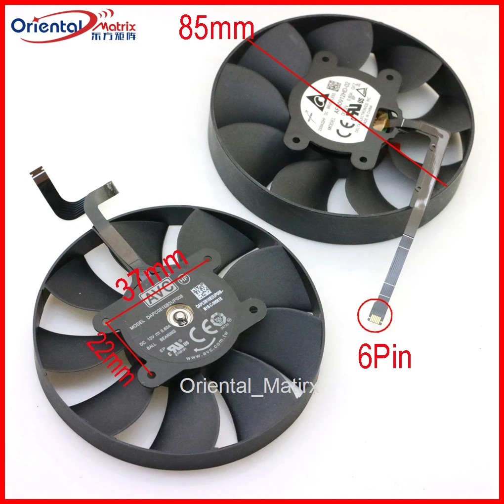 

DAPC0815B2UP008 AFB0912HD-02 85mm 12V 0.6AMP For NVIDIA GeForce RTX3070Ti RTX3080 Graphics Video Card VGA Fan