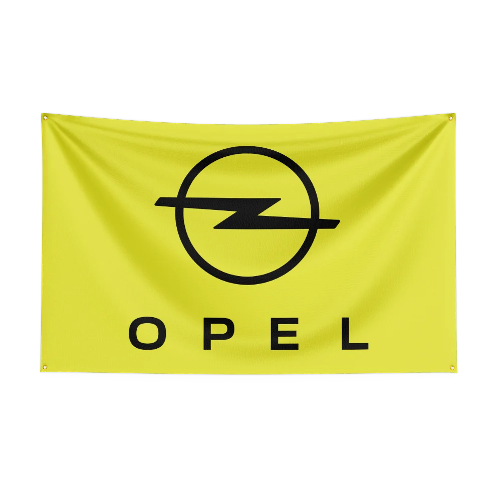 90 * 150 CM Opels Motor Sport Metal Logo Flaga Poliester Drukowana Dekoracja Garażowa lub Zewnętrzna Baner Gobelin