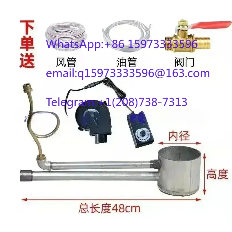 High Efficiency Waste Oil Combustion Burner Used Engine Oil Diesel Burning Heating Tool ForWorkshop Farm Greenhouse Winter Space
