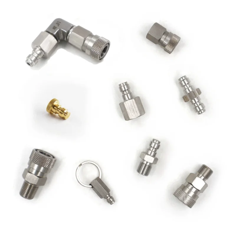Hochdruck 8MM Foster Quick Disconnect Männlich Weiblich Adapter Füllnippel Blind Plug Gewinde 1/8NPT & 1/8BSP & M10 * 1 – Detail 1