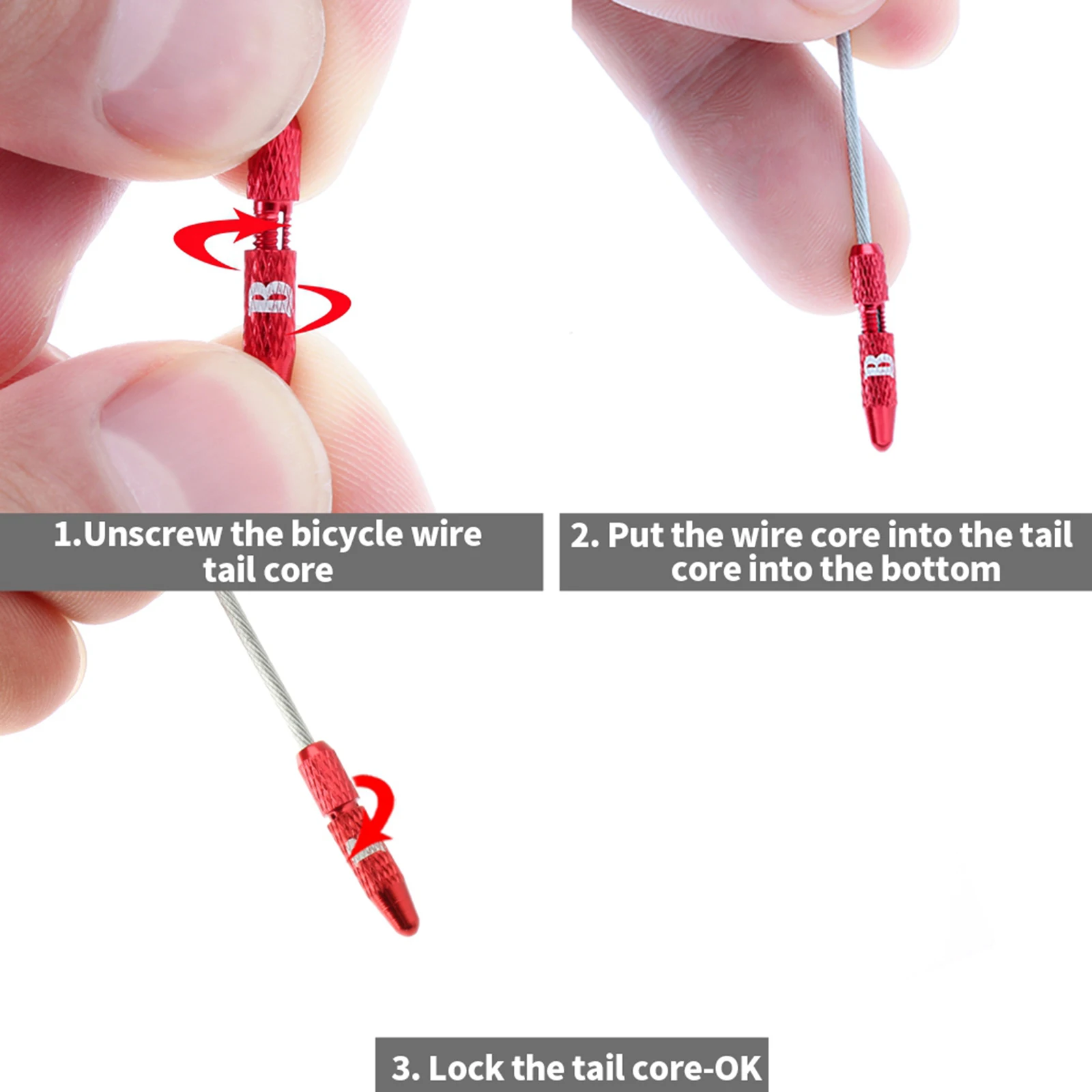 Cable End Caps, Bike Brake Line Ends Brake Shifter Cables End Tips Crimps  Mountain Brakes Derailleur Cables