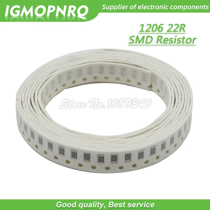 100 قطعة 1206 مقاوم SMD 1% 20 أوم رقاقة المقاوم 0.25 واط 1/4 واط 20R IGMOPNRQ #1