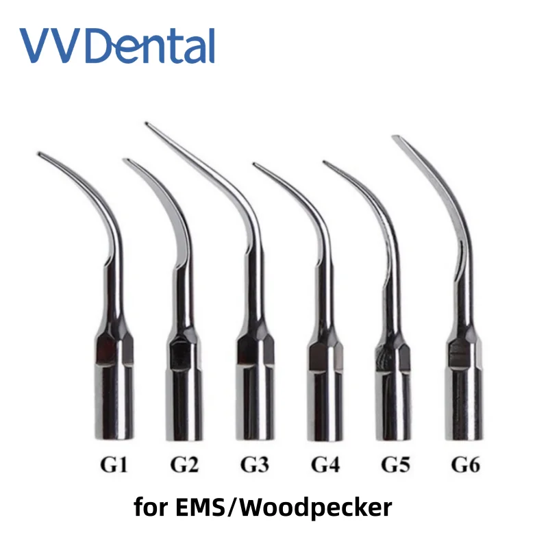 Końcówki do skalera ultradźwiękowego VV Dental Calculus Stain Narzędzie do czyszczenia jamy ustnej dla EMS / Woodpecker Scaler Handpieces