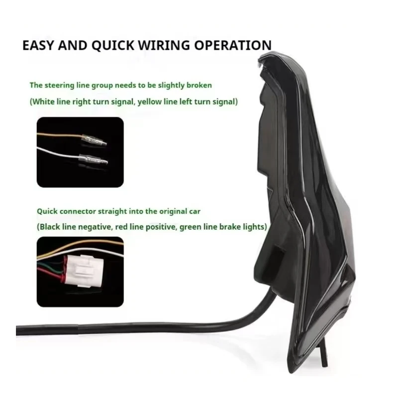 

Short tail Bluetooth LED tail light flow turn signal, suitable for Kawasaki Ninja 400 ZX4R ZX6R motorcycle license plate
