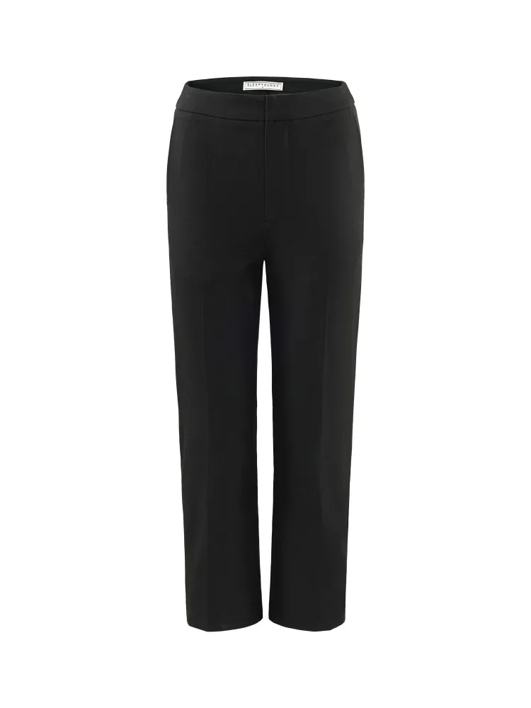 Elegant High Waist Cigarette Pants Women Summer Slim Ankle Length Trousers Professional Workwear Casual Chic Straight Leg Pants