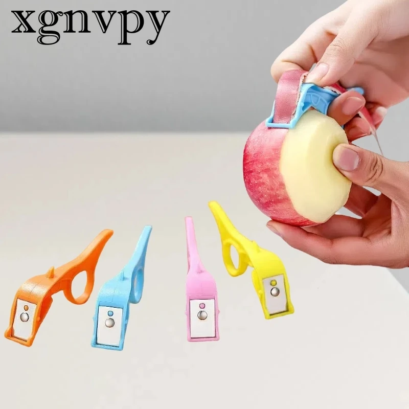 xgnvpy Fruit Apple Vegetable Stainless Steel Ring Easy Peeler Portable Manual Tool for Oranges Potatoes Kitchen Gadget Utensil