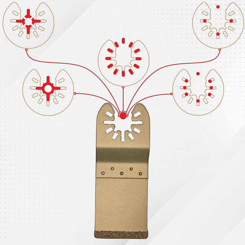 5Pcs/Set Universal Oscillating Diamond Saw Blade Quick For Release Fast Fit Multi Tool Blade Cutting Dics