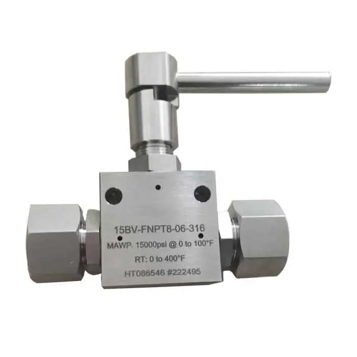 

USUN Model:15BV-FNPT8-06-316 High Pressure 15K PSI Full Stainless Steel 316 Ball Valve with NPT1/2 Ports