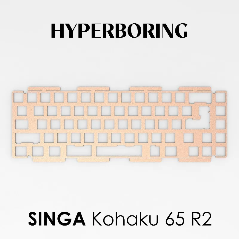 HYPERBORING Singakbd Kohaku 65 R2 Keyboard Positioning Board Custom PC PP Aluminum Carbon Fiber Red Copper Keyboard Accessories
