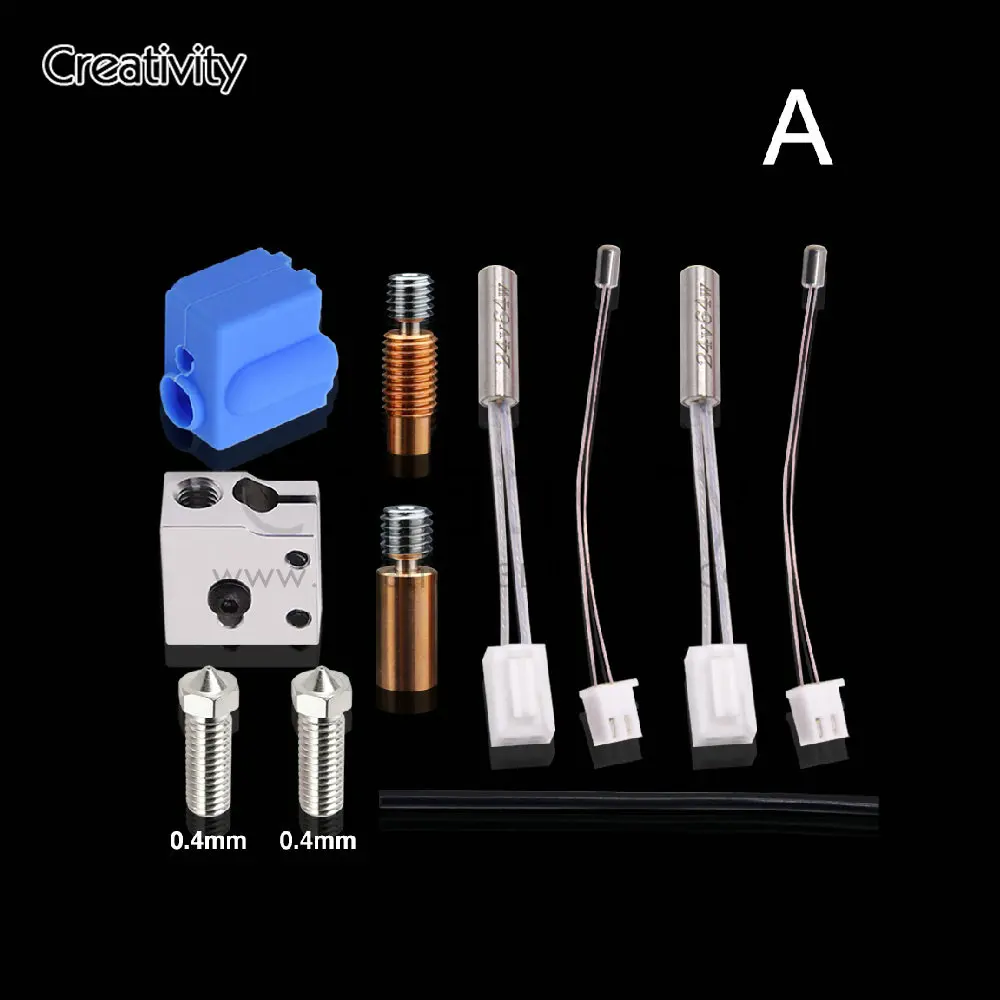 3D Printer Sidewinder X1 Genius Cover Plated Copper Volcano nozzle Bi-metal Heat break Cartridge Heater Thermister