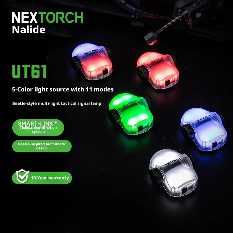 SHINEKNOT Beetle Shaped Helmet Light Multi Light Source LED Tactical Helmet Signal Light Multifunctional Shoulder Cap Clip Lamp