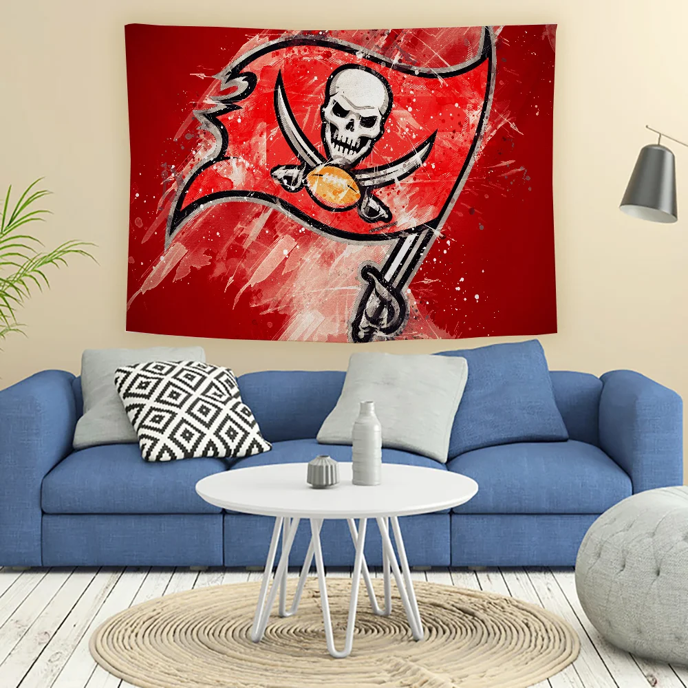 TampaS Bay BuccaneerS Decor Room Aesthetic Decoration Living Room Home Garden Tapestry Bohemian Chic Wall Decoration Mushroom