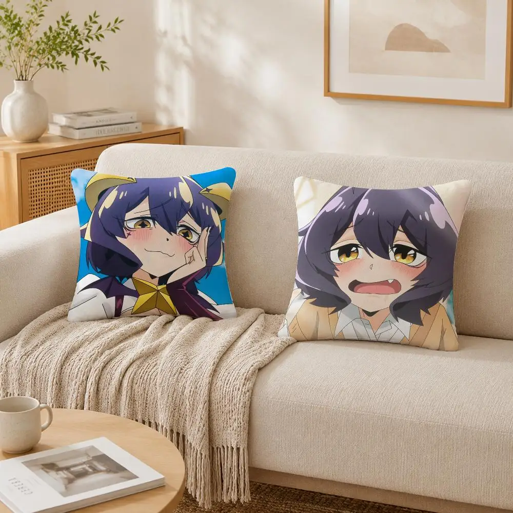 Anime G-Gushing Over Magical Girls Cushion Cover Plush Decorative Pillow Case With Hidden Zipper Cutecore Room Decor For Home