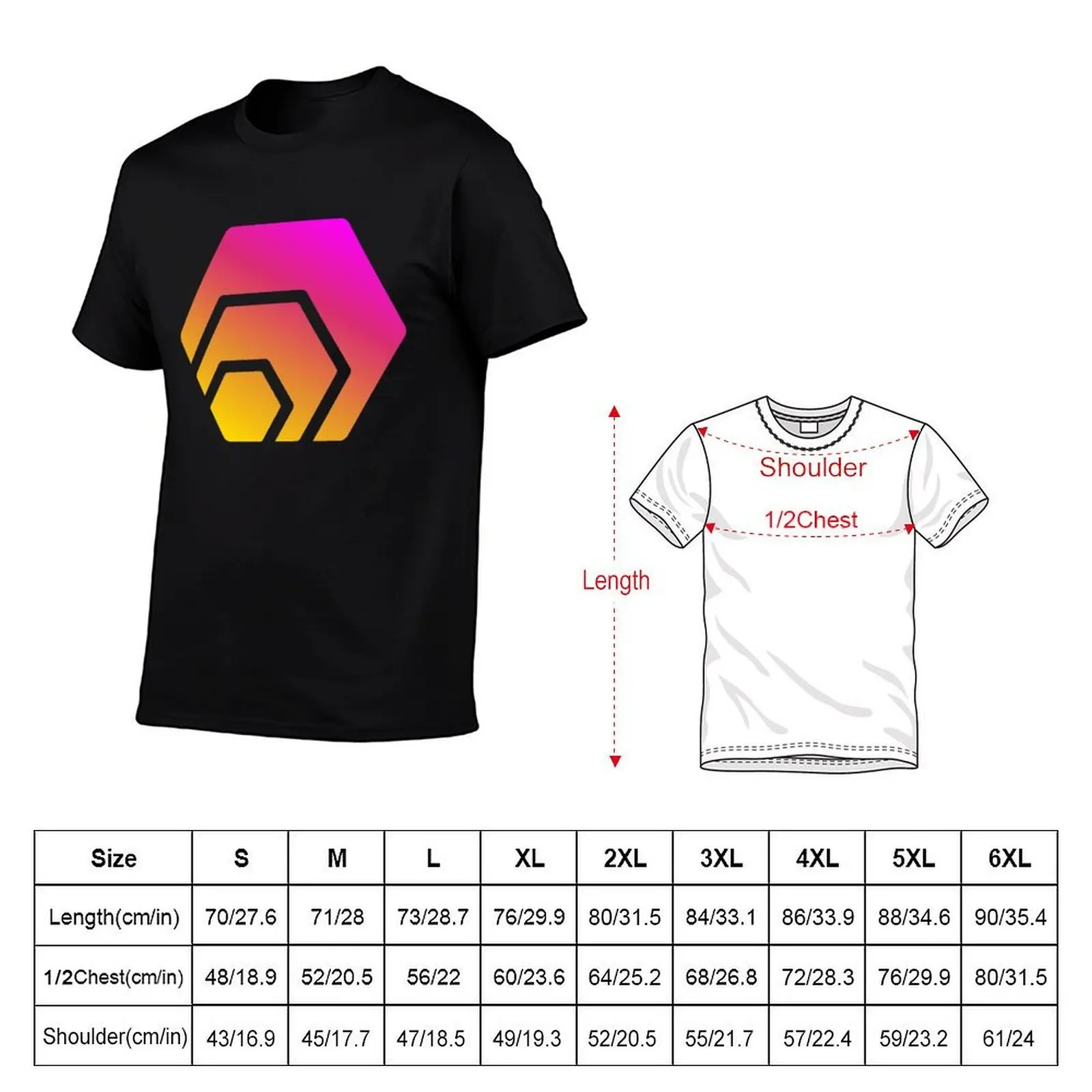 HEX, Crypto asset Logo T-Shirt designer shirts korean fashion heavy weight t shirts for men