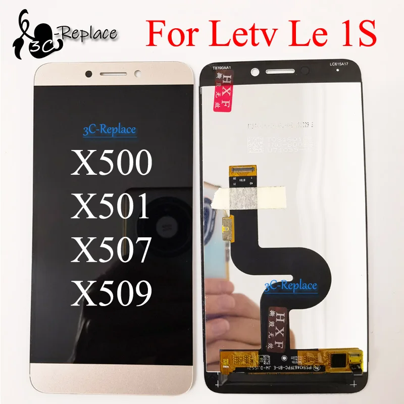 Белый/золотой для Letv Le 1S X500 X501, ЖК-дисплей, дигитайзер сенсорного экрана в сборе, замена для Letv X507 X509