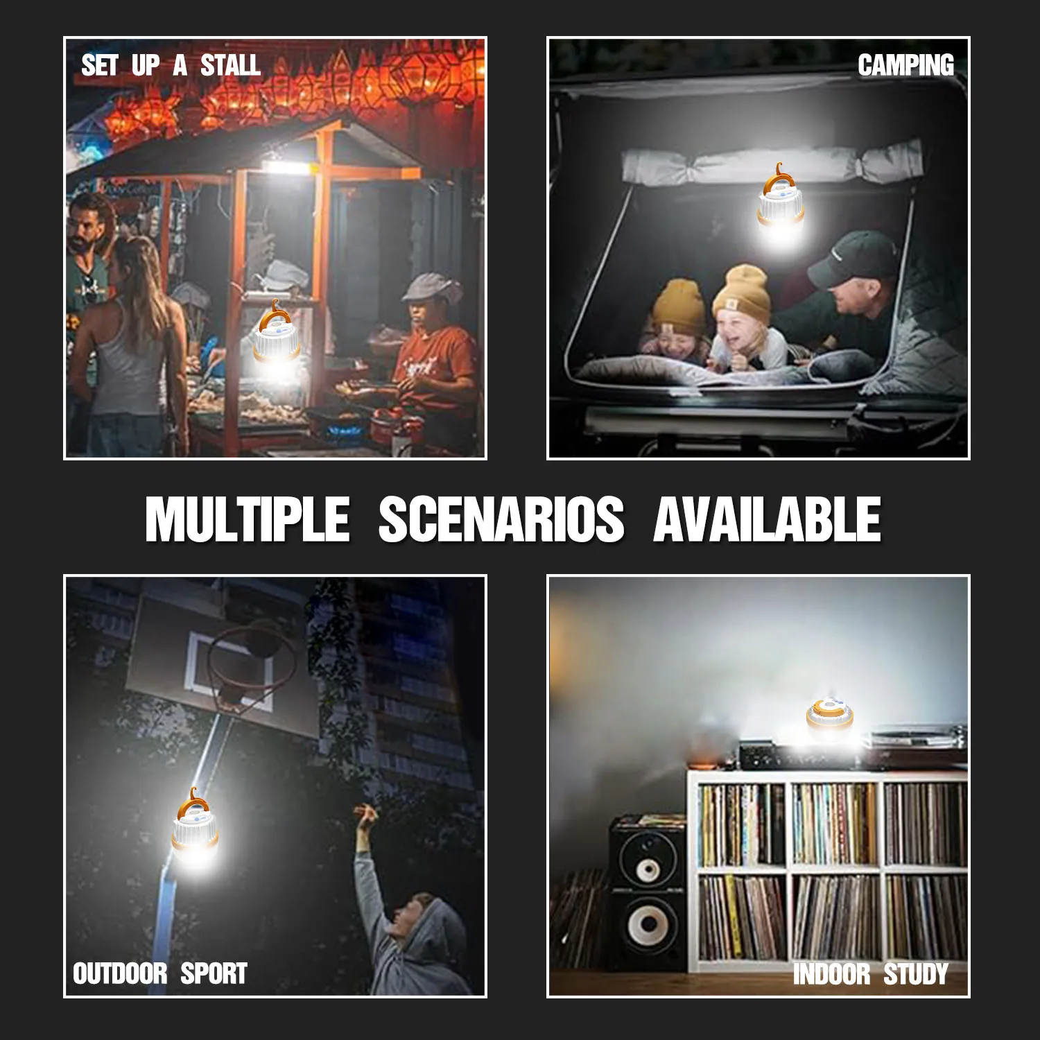 Фонарь с магнитным крючком, выдвижной