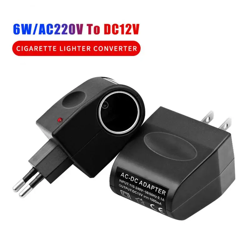 

EU 220V To 12V DC Car Power Adapter Socket Converter Car Cigarette Lighter For Automobile Wall Socket Splitter Charger