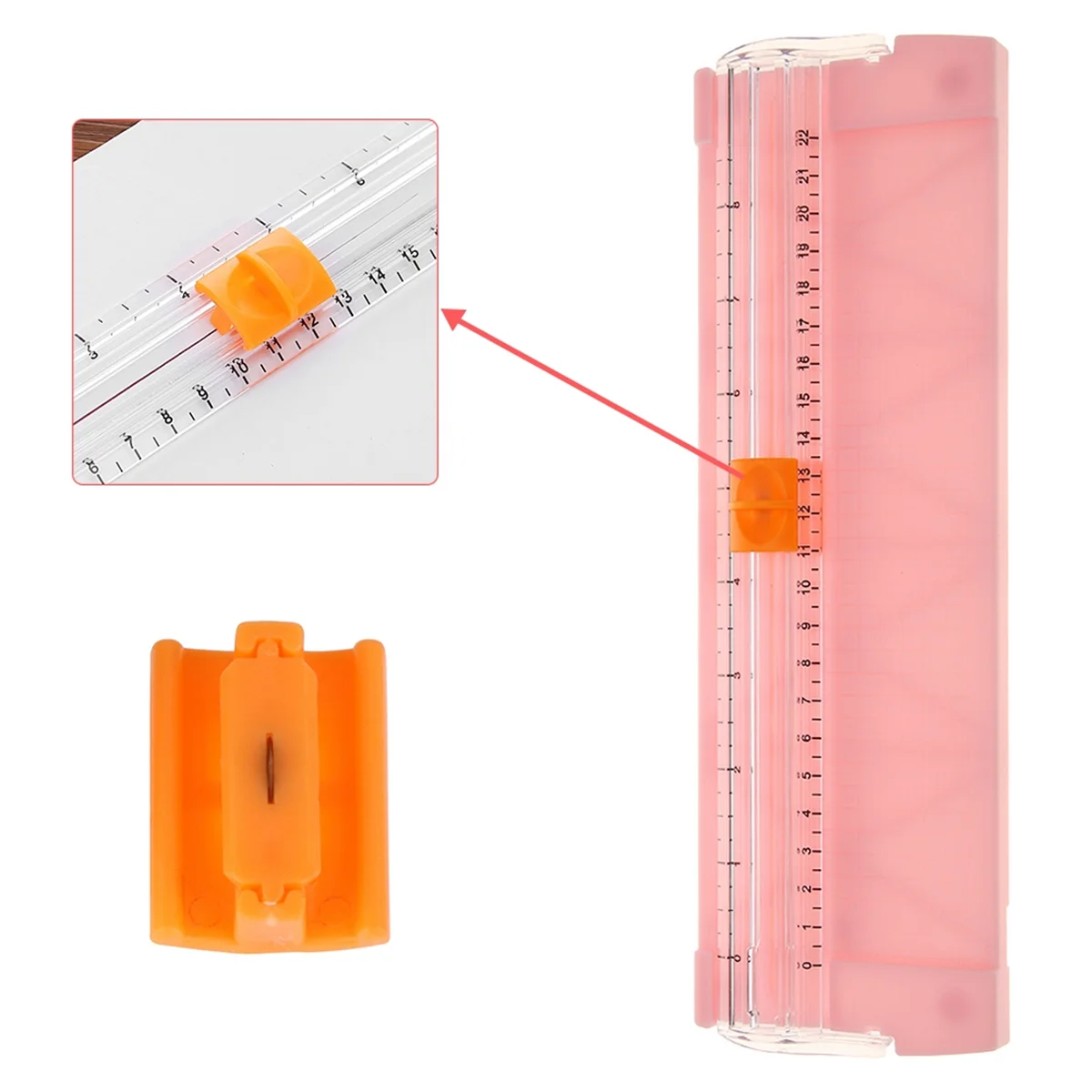 

ABNJ 10Pcs Paper Cutter Spare Knife Manual Trimmer Sliding Convenient with Automatic Security Safeguard for Paper Cutting