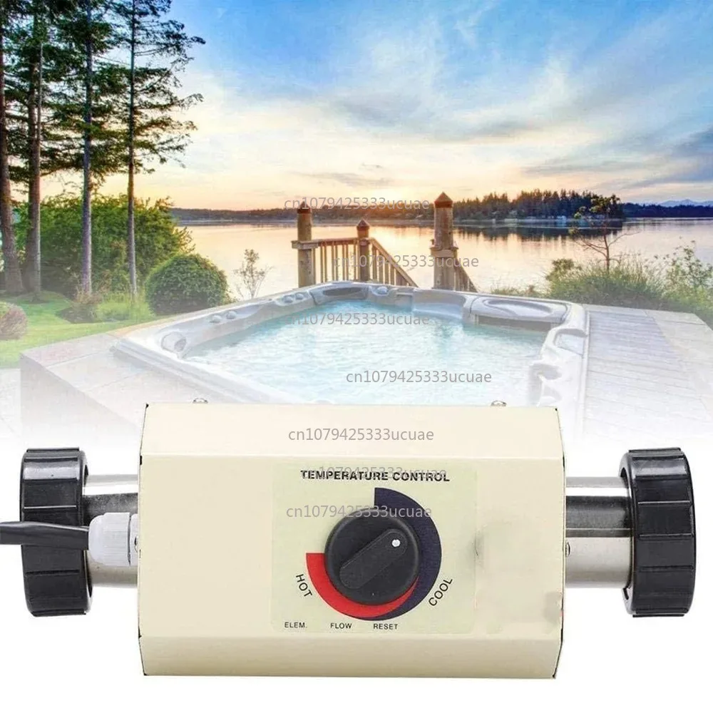 3KW Electric Pool Heater Winter Pool SPA Hot Tub Water Heater Thermostat Heated Hot Tub Outdoor SPA