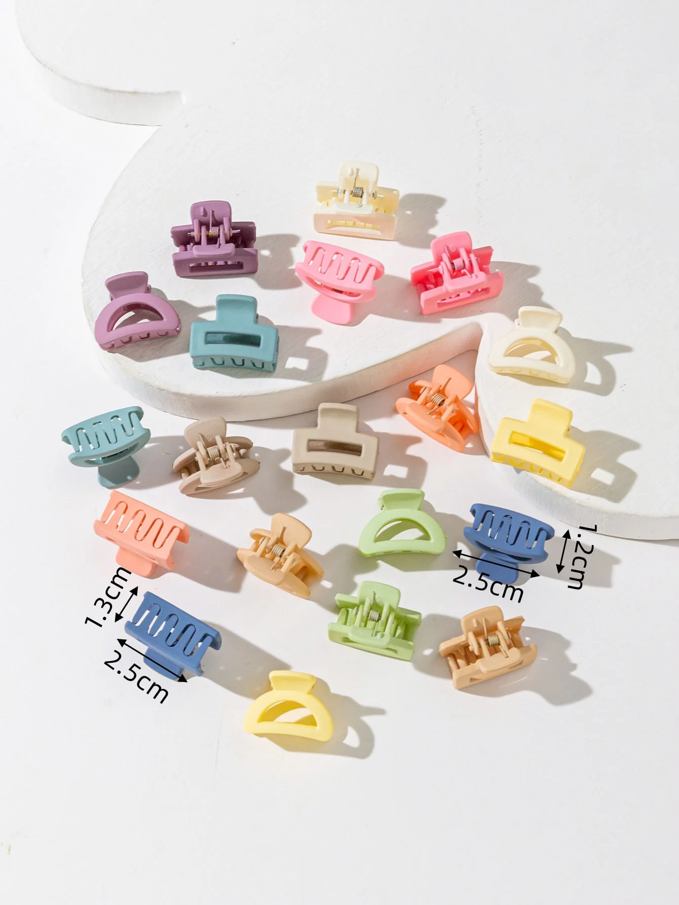 20 Pcs Small Multicolor Hair Clips for Women,Mini Matte Rubber Coating Hair Claw Clips for Thin Short Hair,Strong Hold Jaw Clips