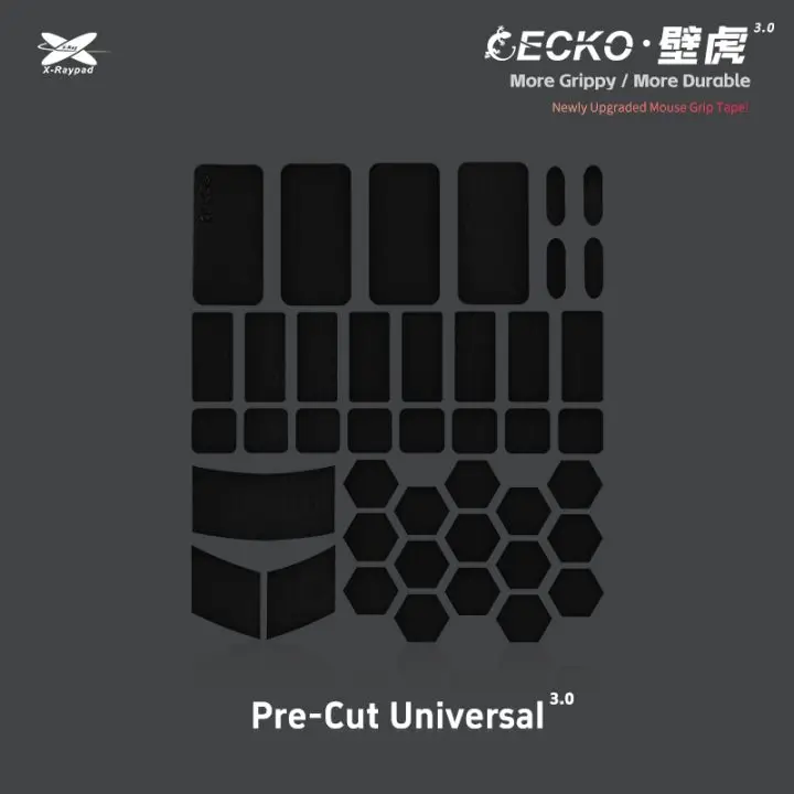 Geckos V3 Slicks Grip Tape Poron Materials for Esports Anti-slip X-Raypad Pre-cut Universal Upgrade to 42pcs
