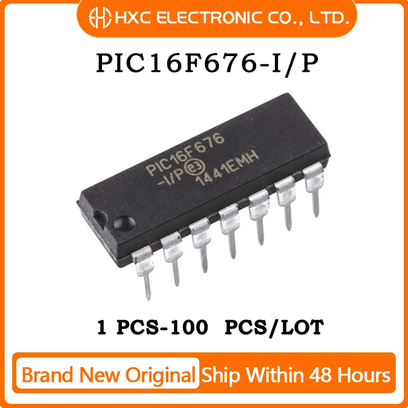 

5PCS/10PCS/50PCS/100PCS PIC16F676-I/P DIP14 NEW IC Microcontroller MCU