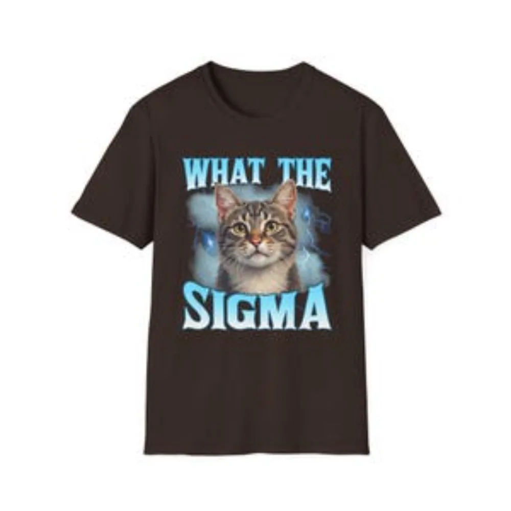 2025 New Trendy Unisex Street Hip Hop Daily Travel Street Sigma Kitten Dark T-shirt