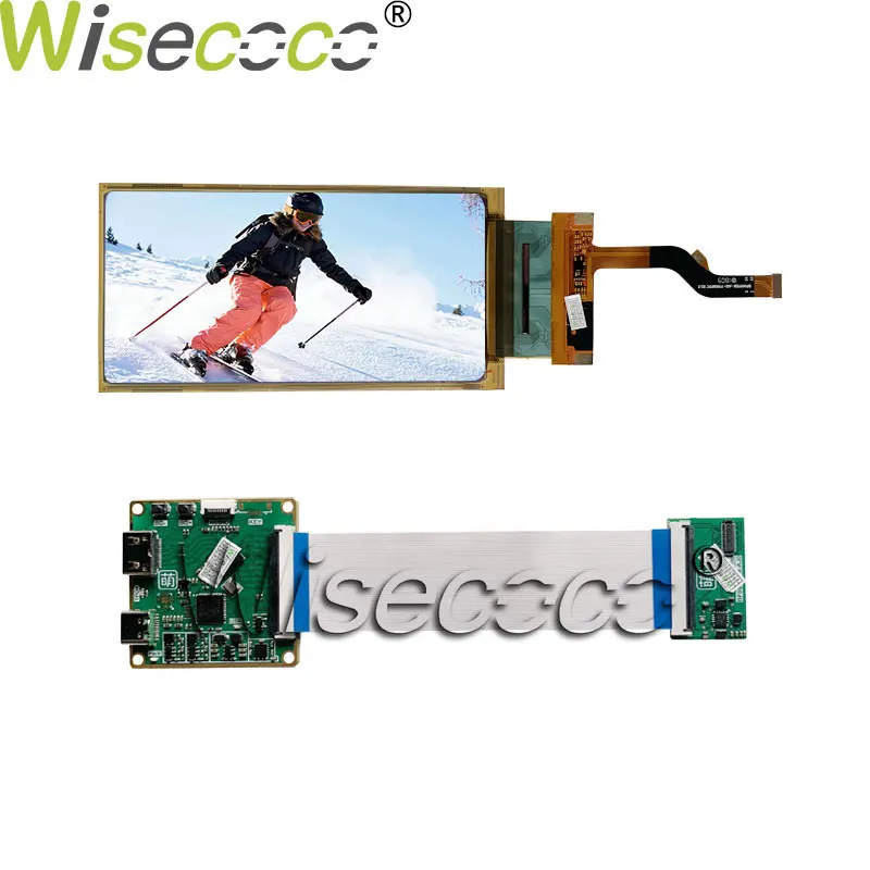 Wisecoco 6 Inch Rollable IPS Flexible OLED 2880*1440 AMOLED Display Thin Screen 900cd USB-C Controller Driver Board RPI VR Wear