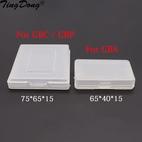 GameBoy Color GBC GBA GBP 게임 카드 용 플라스틱 게임 카트리지 카드 케이스 방진 투명 보호 상자