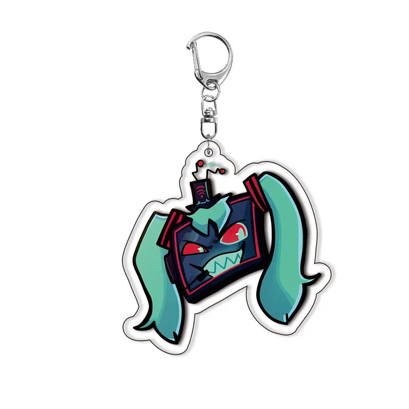 Y2k Anime Charlie Morningstar Vaggie llavero accesorios figura personajes joyería acrílica adornos mochila encanto regalos Juguetes