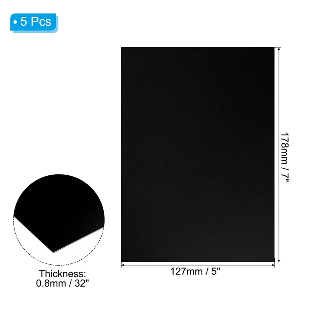 7x5x1/32inch Anodized Aluminum Sheet,0.8mm Thick Engraving Blanks for Laser Engraving DIY Decorative Crafting Decoration Vogue