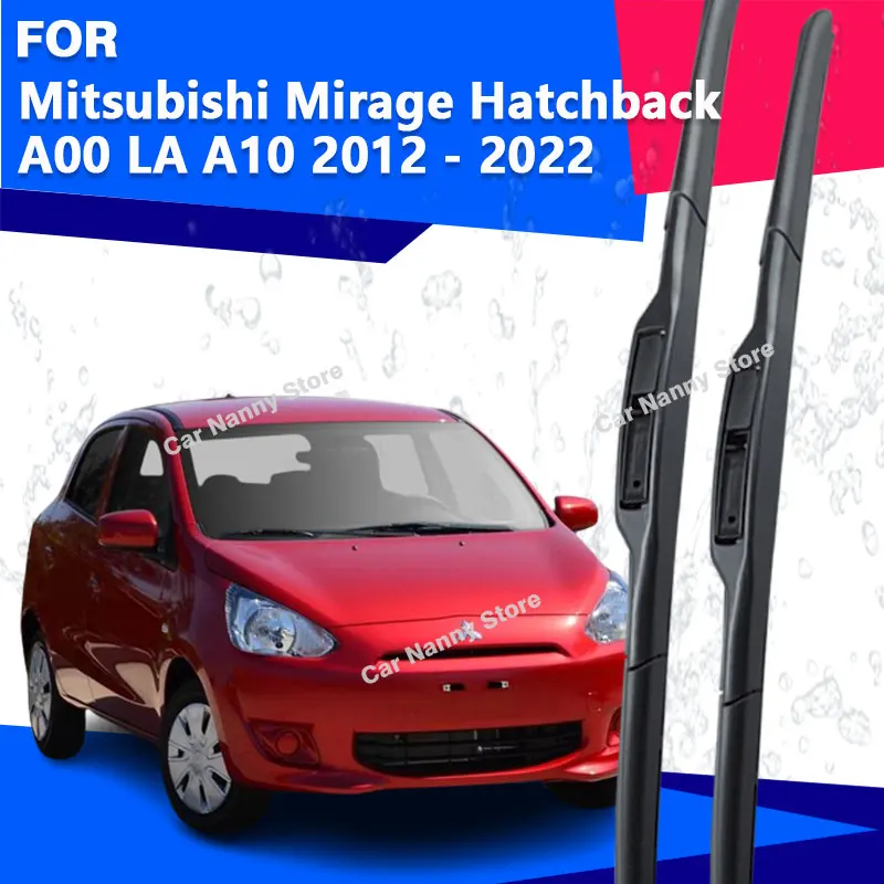 

Щетки лобового стекла для Mitsubishi Mirage Hatchback A00 LA A10 2012-2022, автомобильные дворники, резиновая полоса, мягкие стеклоочистители