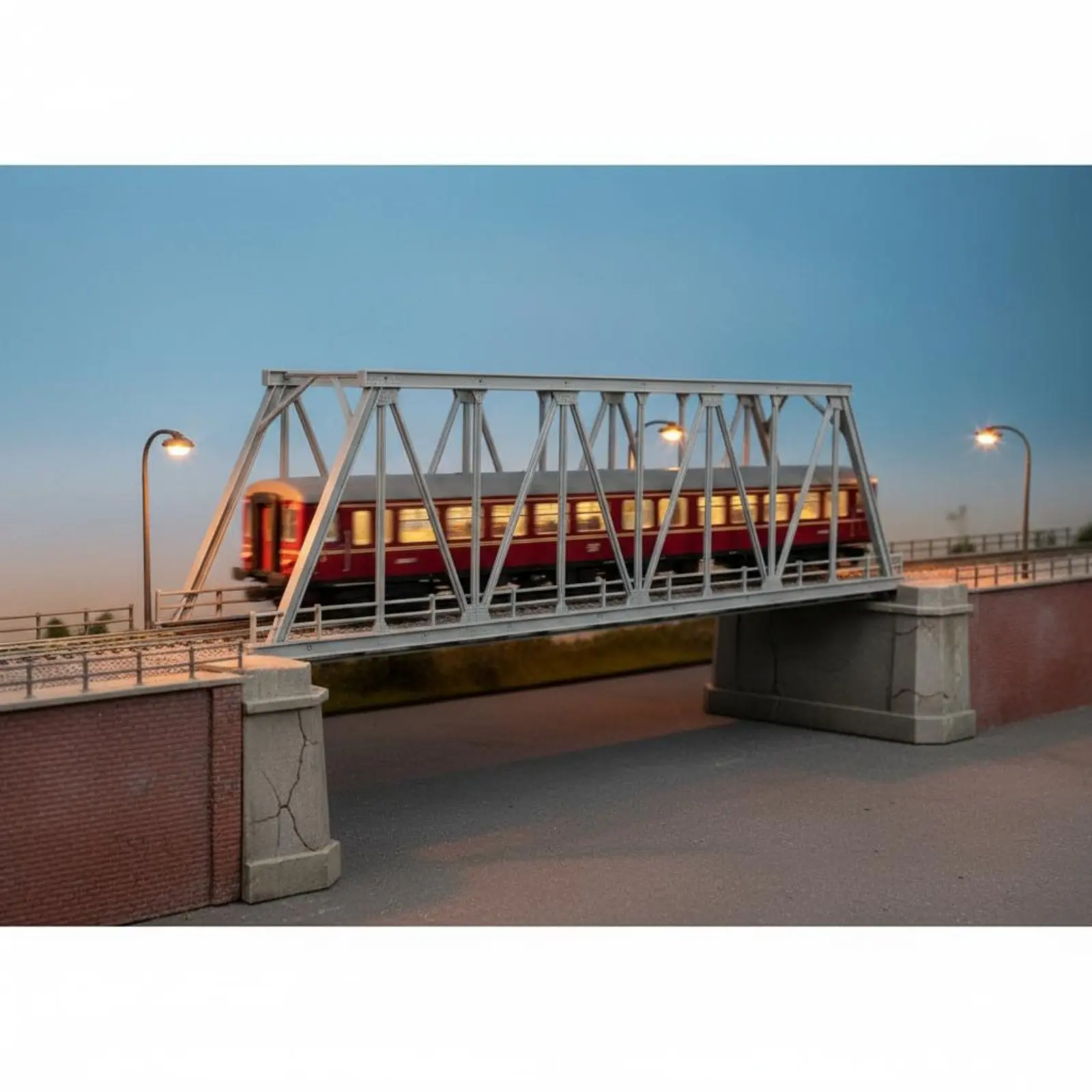 1:87 Bridge Model Plastic HO Scale Bridge Realistic Feature Assemble Yourself for Model Scene