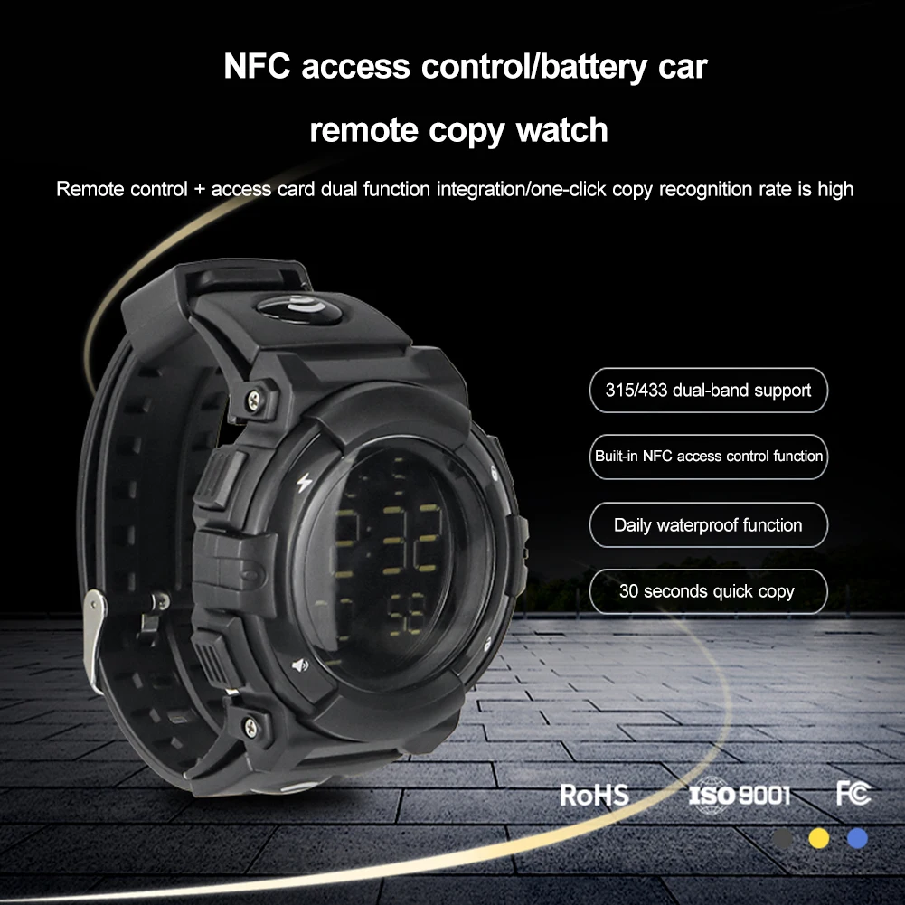 Smartwatch Wireless Auto Remote Control Duplicator 315MHz 433 MHz Gate Copy Remote Controller Waterproof Key Duplicator with NFC