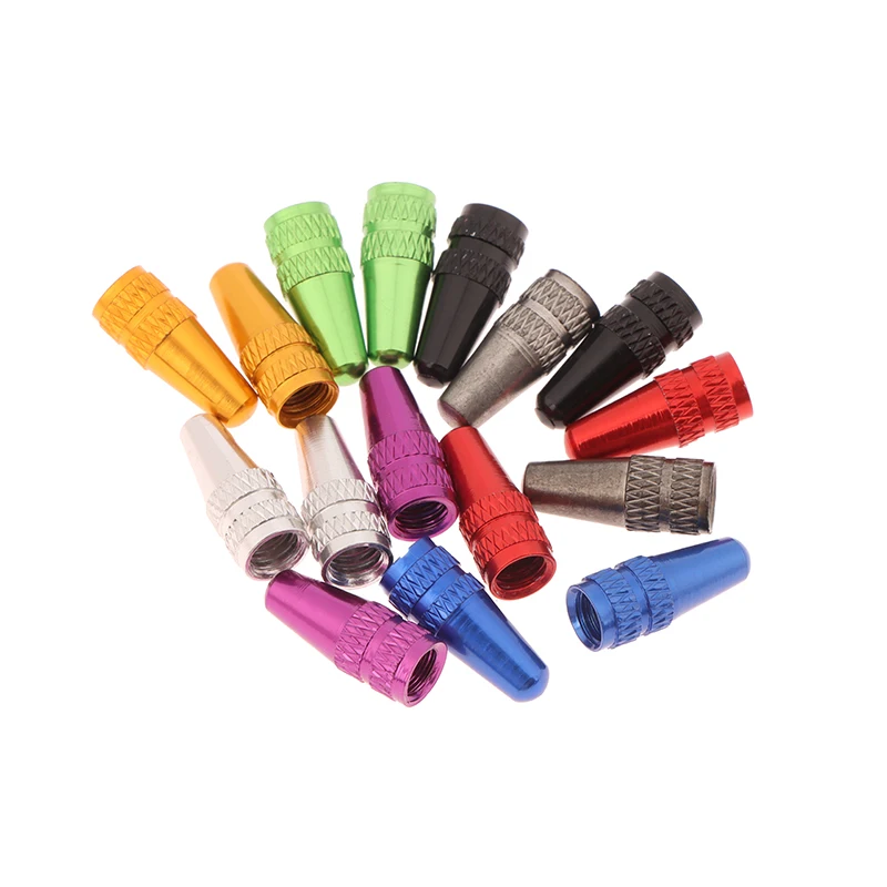 10pcs Aluminum Alloy Tire Prest Valve Cap Road Bike Covered Protector Road Tyre Dustproof Bike Presta Valve