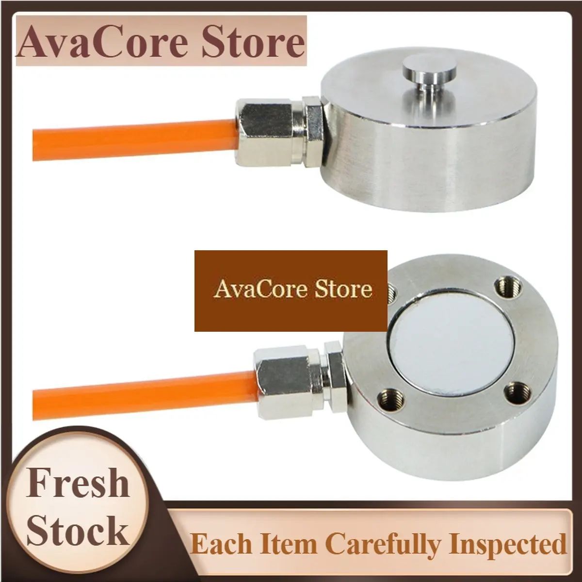 AvaCorePromotion Miniature Force Measurement Weighing High Accuracy Pressure Sensor Cylindrical 0-10kg