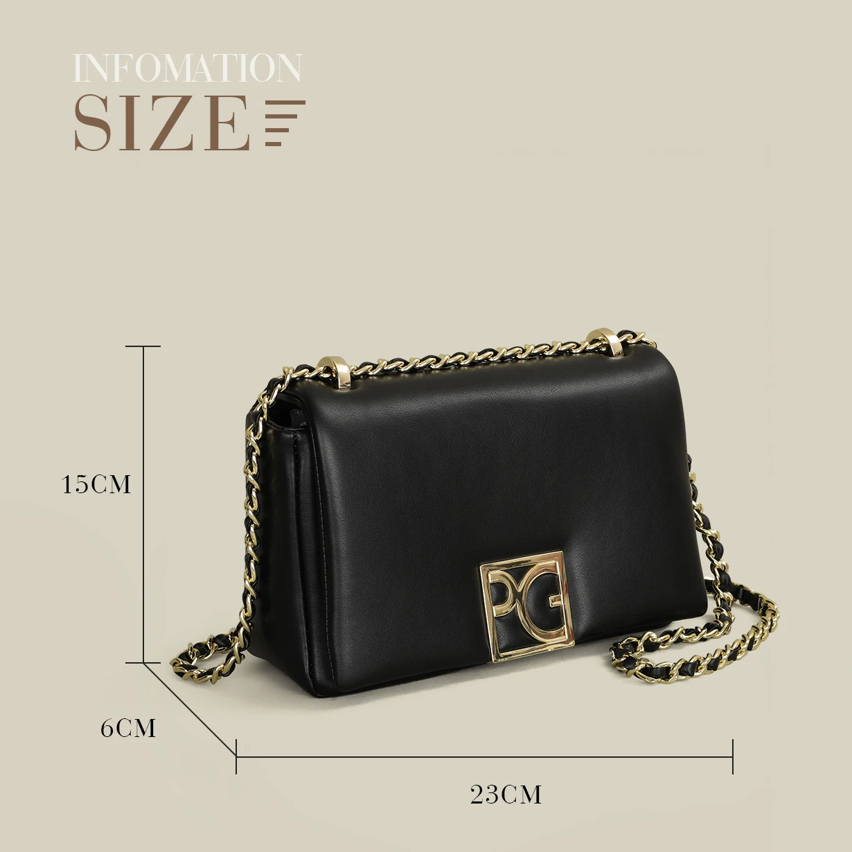 PG PATSY GARIS Luxury Brand Design Bright Ladies Crossbody Bag 2024 New Leather Refined Elegant Ladies Commuter Banquet Bag image 2
