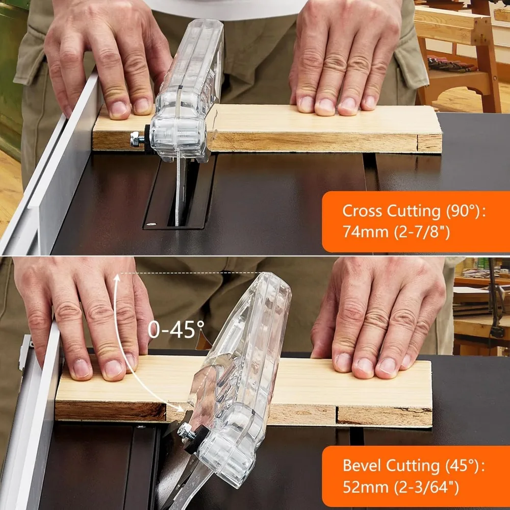 8-Inch 6.7-Amp Copper Motor Portable Table Saw Kit, 3576 RPM Cutting Speed, 24T Blade for Jobsite Efficiency