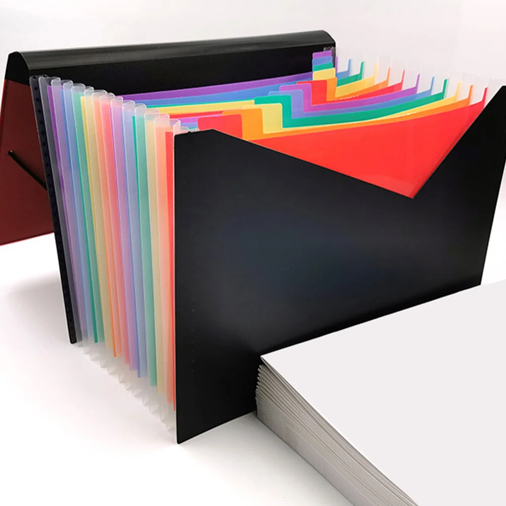 

A4 File Folder ganizer 13 Section Rainbow Accordion Pouch Large Capacity Desktop Sorting Office Supplies Document Storage