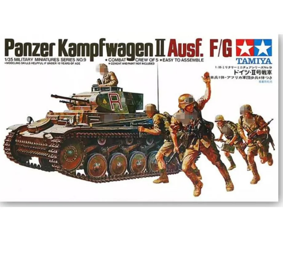 TAMIYA MODEL 1/35 SCALE military models #35009 German Panzer Mk.II Ausf.F/G plastic model kit